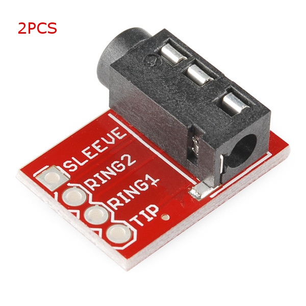 2PCS 3.5mm Audio Base MP3 Stereo Headset Microphone Interface Module for FPV Video Goggles