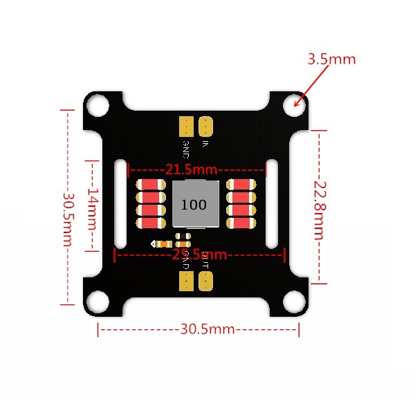 Lantian 5-30V 3A LC Power Filter Board for RC Drone FPV Racing 30.5x30.5mm
