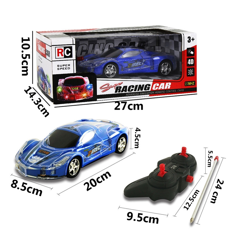 4WD 1/24 RC Remote Control Light Up Racing Car W/ 3D Flashing Lights Drive Toy