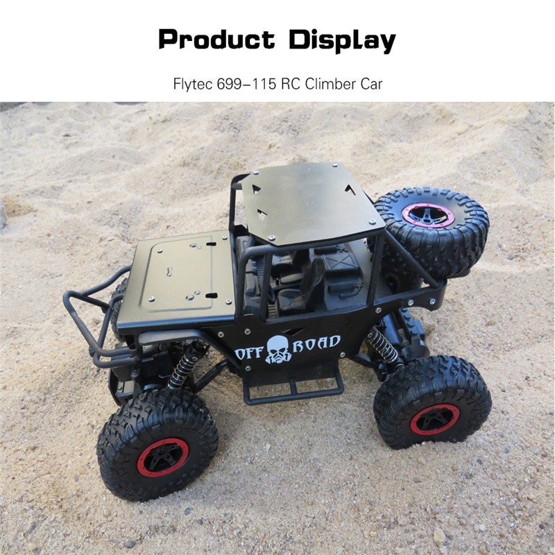 Flytec 699 1/18 2.4G Alloy Climbing Remote Control Climber with 4WD Off-road Drift RC Car Toys