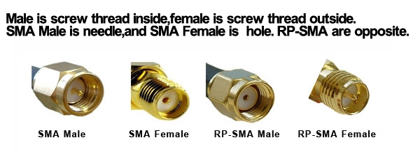 2PCS SMA Male To RP-SMA Female RF Coaxial Adapter Connector