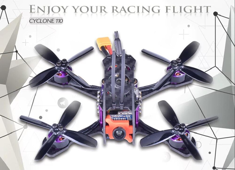 Everwing Cyclone 110 110mm F3 OSD FPV Racing Drone PNP BNF w/ 48CH 25/100/200mW VTX 600TVL Camera