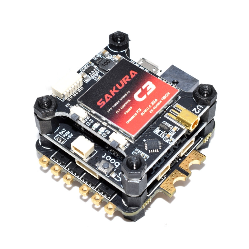 AuroraRC C3 Flytower Omnibus F3 Flight Controller AIO BL_S 35A ESC 48CH 25-600mW VTX for RC Drone