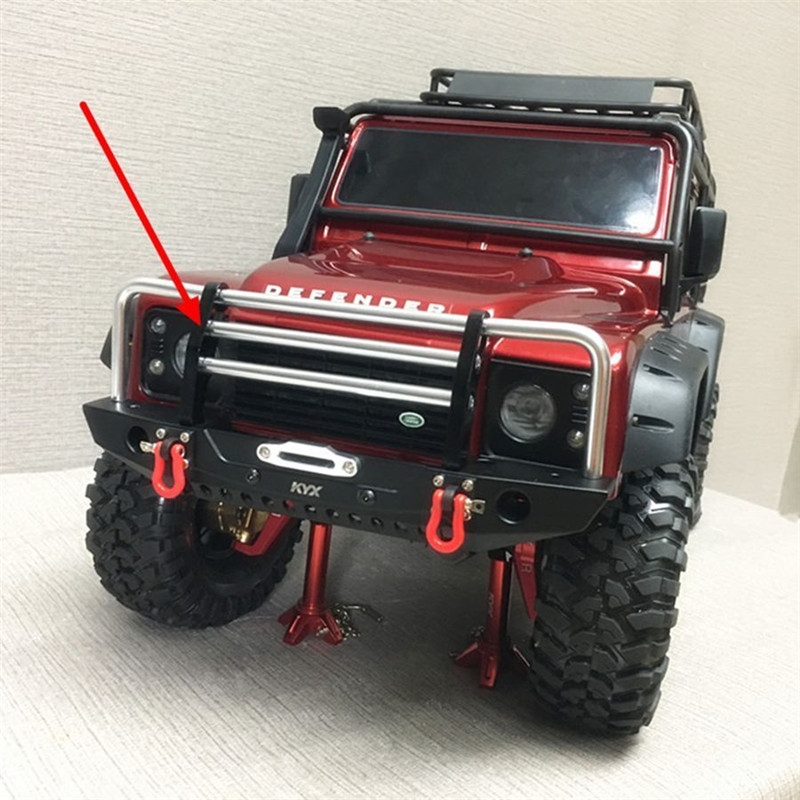 Aluminum Rear Bumper With LED Lights For 1/10 TRAXXAS TRX4 Axial Scx10 Scx10 ll Rc Car Parts