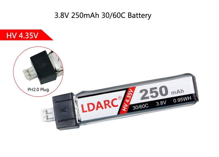 Kingkong/LDARC TINY 6X RC Quadcopter Spare Parts 3.8V 250mAh 30C/60C Lipo Battery