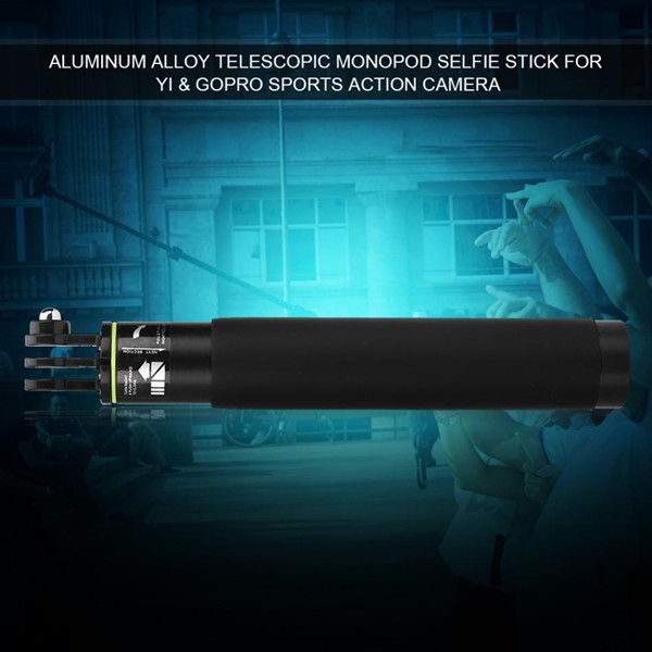 Aluminum Alloy Telescopic Monopod Extension Rod Gimbal w/ Remote Control for Gopro/Xiaomi YI/SJcam