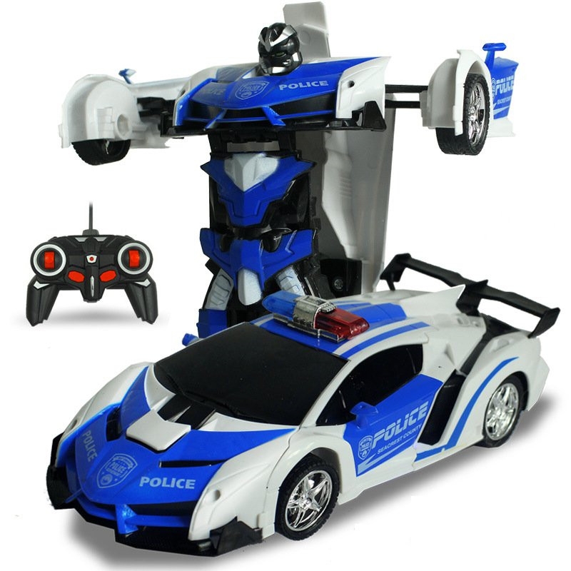 2 In 1 Rc Car Sports Wireless Transformation Robot Models Deformation Fighting Toys - Photo: 1