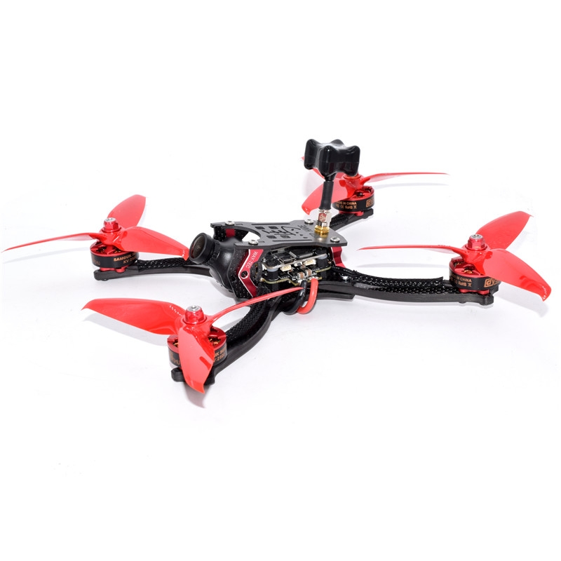 RED HARE 215mm RC FPV Racing Drone with OMVT F4 OSD BLHeli_S 35A 4in1 ESC 5.8G 48CH VTX 960H CCD CAM