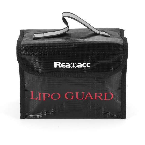 Upgraded Realacc Fireproof LiPo Battery Safety Bag 215x155x115mm With Luminous Handle