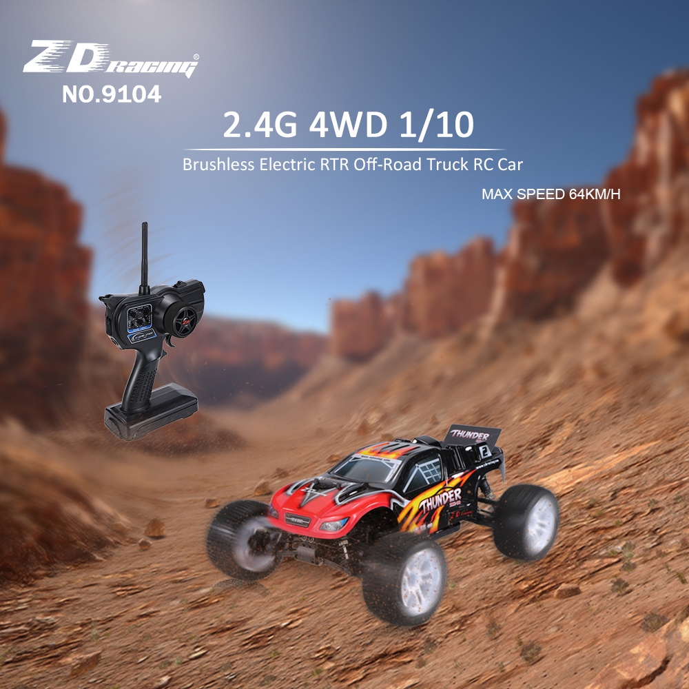 ZD Racing 9104 Thunder ZTX-10 1/10 DIY 2.4G 4WD RC Car Truggy