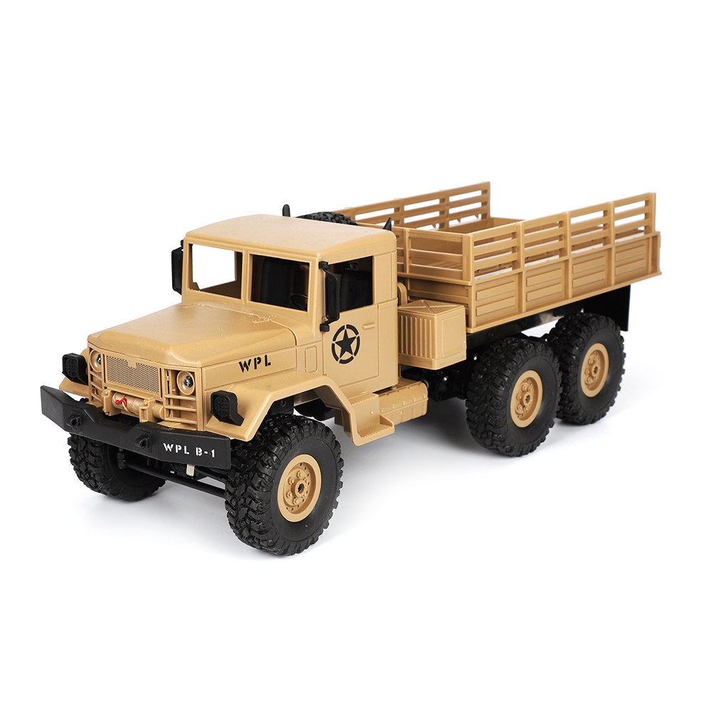 48.99 For WPL B16 1/16 2.4G 6WD Military Truck Crawler Off Road RC Car With Light RTR