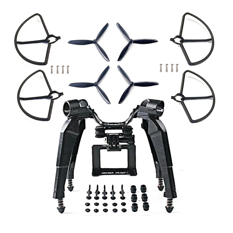 Upgraded Spring Landing Gear Skid Camera Mount Bracket Blade Props Guard for Hubsan H501S X4 Drone