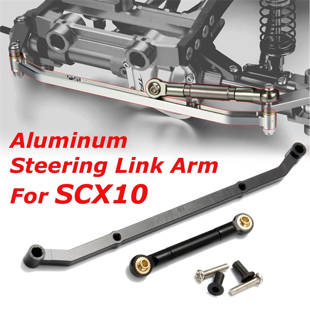 Aluminum Steering Rocker Kit Link Arm For 1/10 Axial AX10 SCX10 RC Car Black