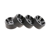 TPOWER 4PC 1.9 Inch Metal Tire Wheel With Screws For 1/10 RC Car Crawler Axial SCX10 90046 D90