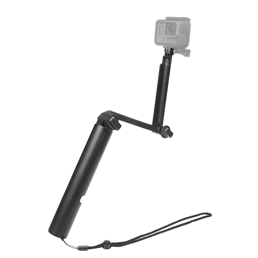 Foldable Multi-Function Floating Grip 3-Way Selfie Stick Extension Monopod for Gopro Hero 5