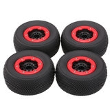 4Pcs AUSTAR AX-3008 108mm 1/10 Scale Tire with Wheel Rim for 1/10 Short Racing Truck RC Car