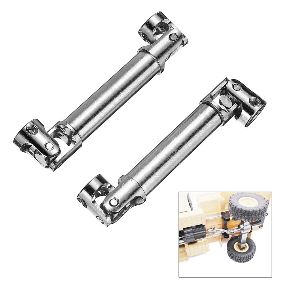 2PC Upgrade Parts Silver Metal Drive Shaft For WPL HengLong 1/16 RC Crawlers Car