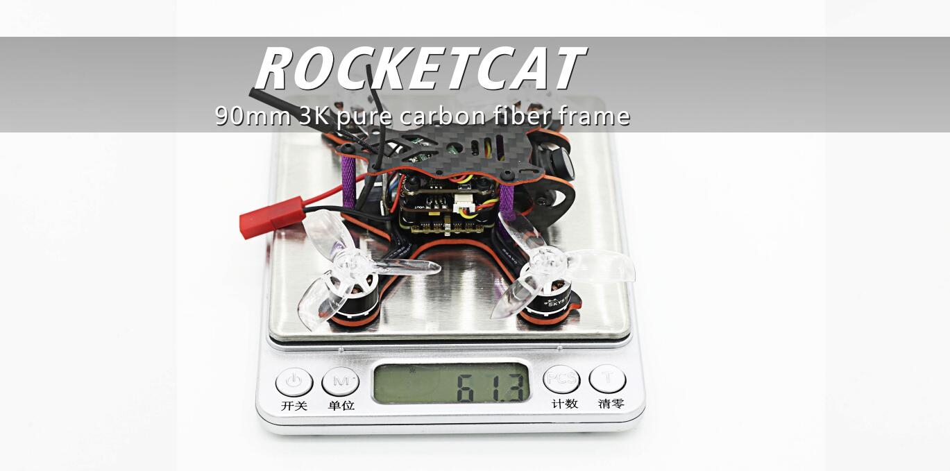 SKYSTARS Rocket Cat90mm FPV Racing Drone PNP F4 Flight Controller 15A Blheli_S ESC 800TVL Camera