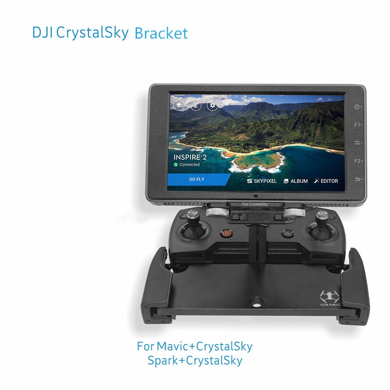 CrystalSky Monitor Display Bracket Mount Holder For DJI Spark & Mavic Air Remote Control Transmitter