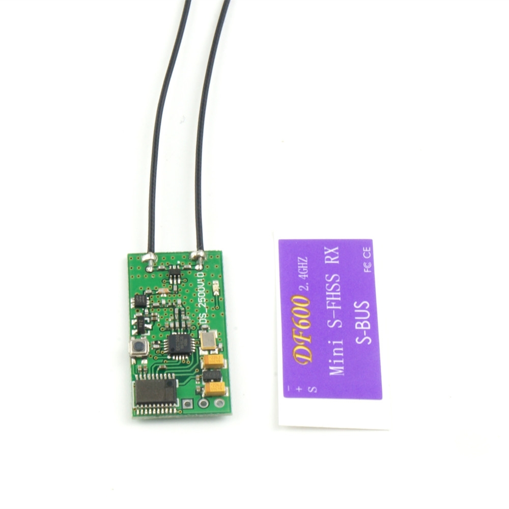 2g DF600 2.4G SBUS Mini Receiver Compatible All Futaba S-FHSS Radio Transmitter 1000M Available