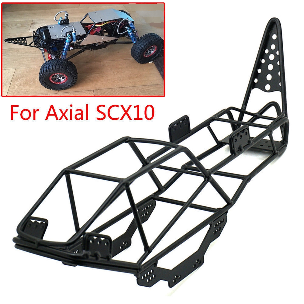 RC Car Parts Steel Frame Body Roll Cage Black For 1/10 AXIAL SCX10 #B