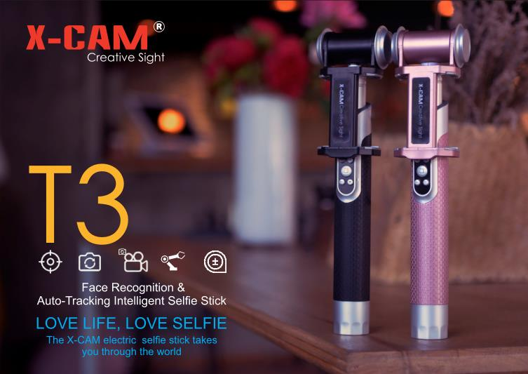 X-CAM T3 Face Recognition Auto-tracking Intelligent Handheld Gimbal Stabilizer for Mobile Phone