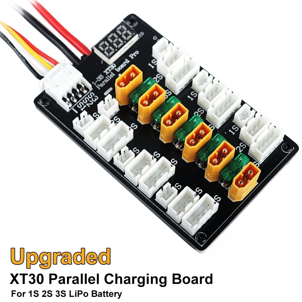 XT30 Plug 1S-3S Lipo Battery Upgrade Version Parallel Charging Board for IMAX B6 Balance Charger