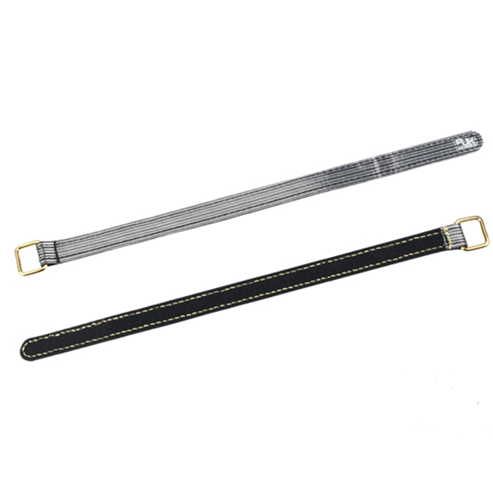 2Pcs RJX 20x700mm 3(M) Fiber Metal Clips Non Slip High Strength Black Battery Strap