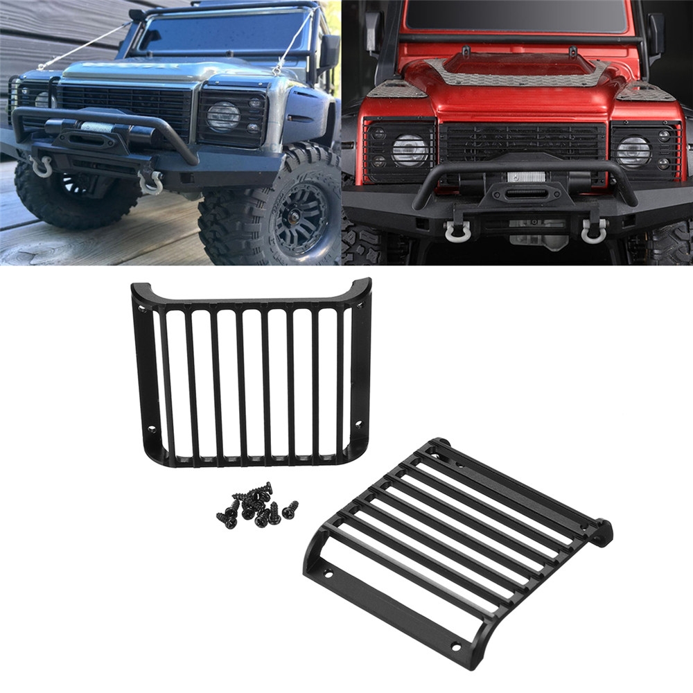 2PC Front Light Guards Grille Lampshade For TRAXXAS TRX-4 TRX Land Rover Defender 1/10 Rc Car Parts