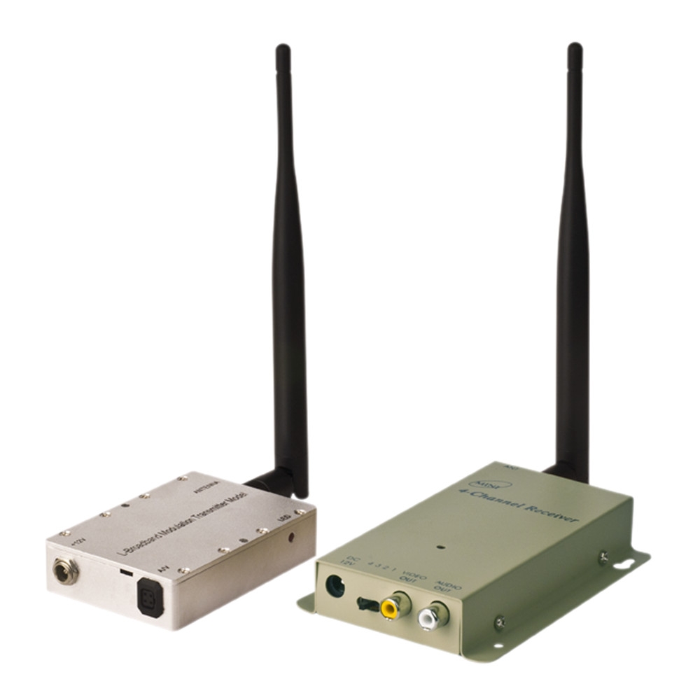 1.2G 4W 4000mW PAL/NTSC Wireless AV FPV VTX Transmitter Receiver Combo 2-3KM for RC Drone