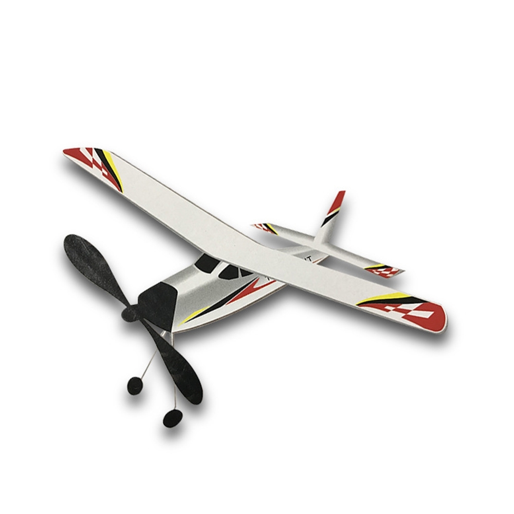 Lighting Flighter 400mm Wingspan 3D Cabin Rubber Power Launch Glider DIY RC Airplane
