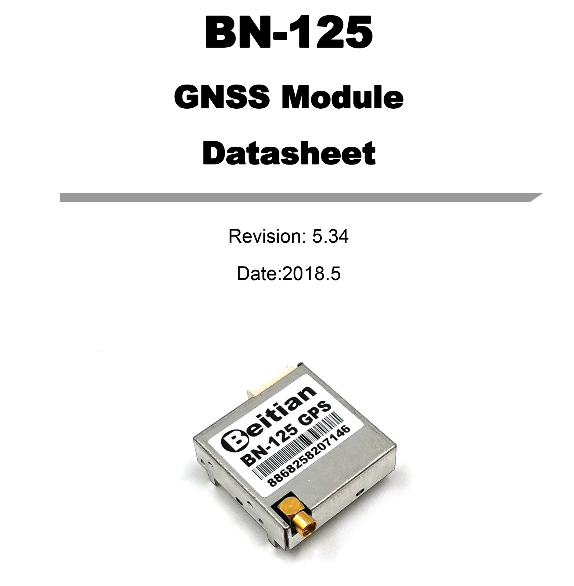 U-Blox M8030-KT BN-125 NEO-M8N GPS Receiver MMCX Module Support GLONEASS Galileo BeiDou QZSS SBAS