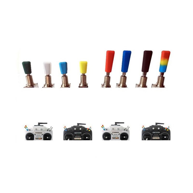 8 PCS Rubber Transmitter Anti-slipping Stick Switch Cap Sheath for Frsky Flysky Futaba JR Radiolink