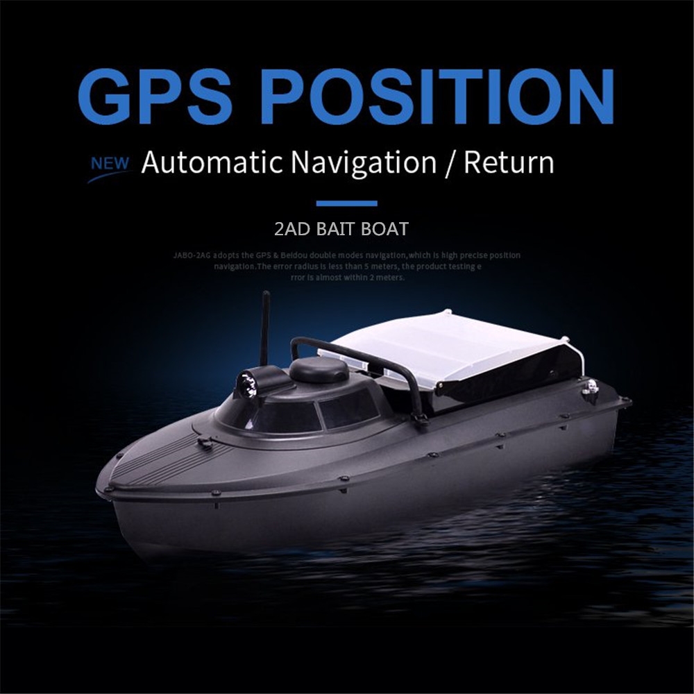 JABO-2AD 620mm 2.4G Fishing Bait Rc Boat GPS Navlgation W/ Double 380 Brushed Motor LED Light Toy