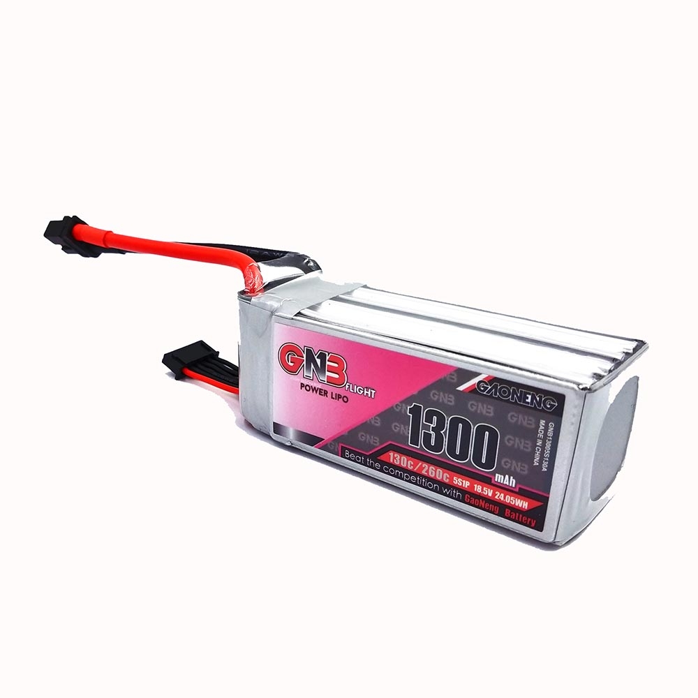 Gaoneng GNB 18.5V 1300mAh 130C/260C 5S Lipo Battery With XT60 Plug For RC FPV Racer