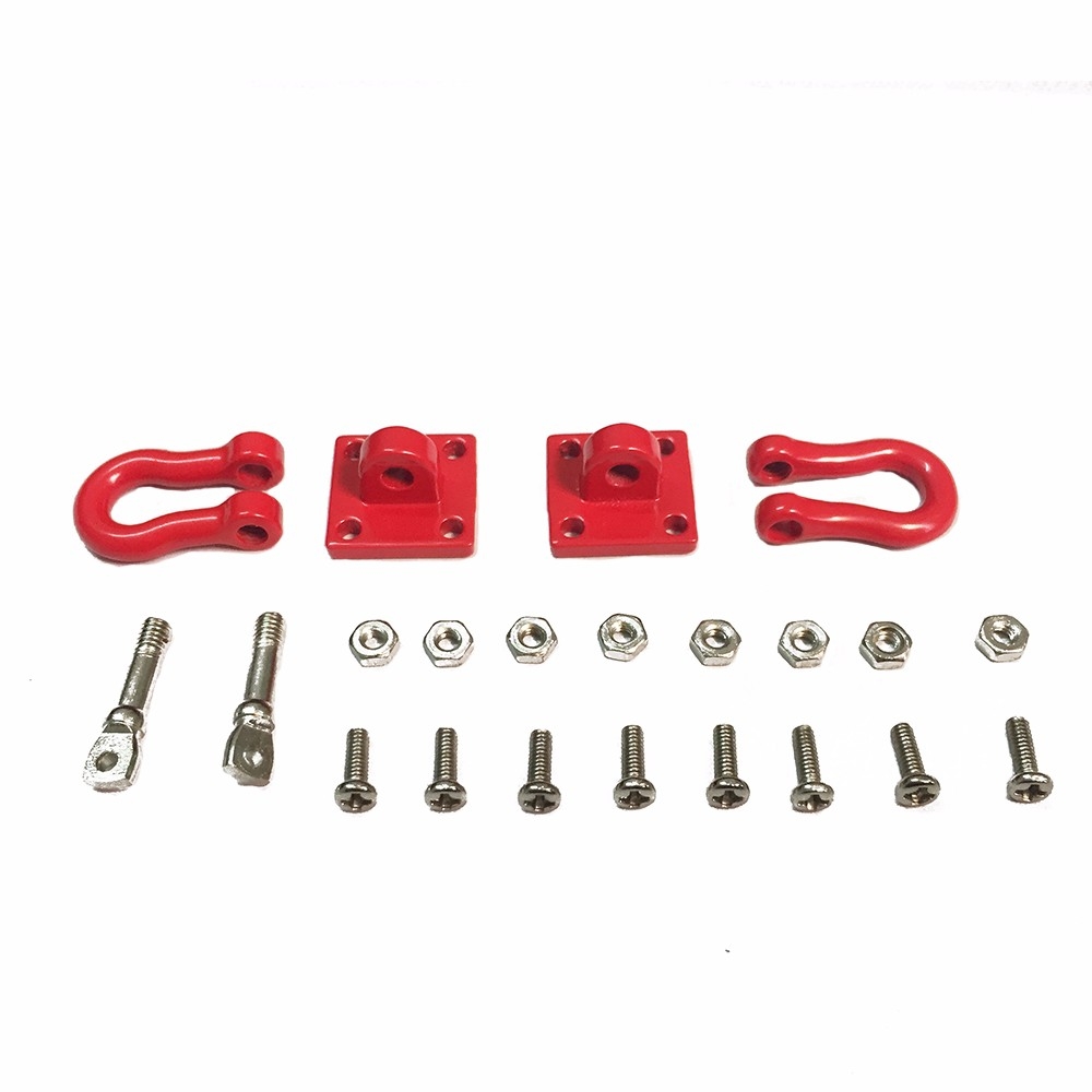 Trailer Hook Chain Tow Buckle Rescue Buckle for 1/10 Axial SCX10 90046 RC4WD D90 CC01 Rc Car Parts
