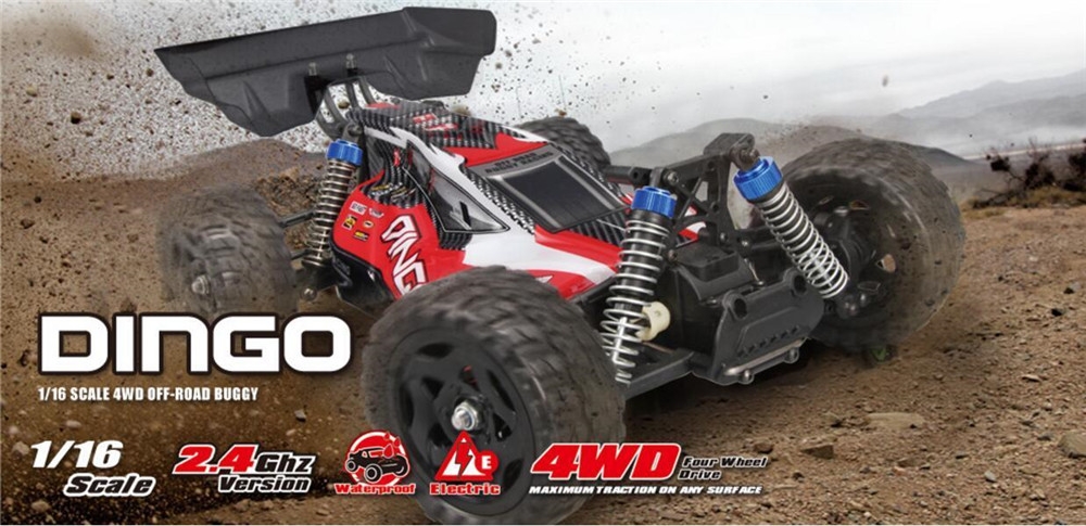Remo 1651 1/16 2.4G 4WD 40KM/h Waterproof 390 Brushed Rc Car DINGO Off-road Buggy Truck