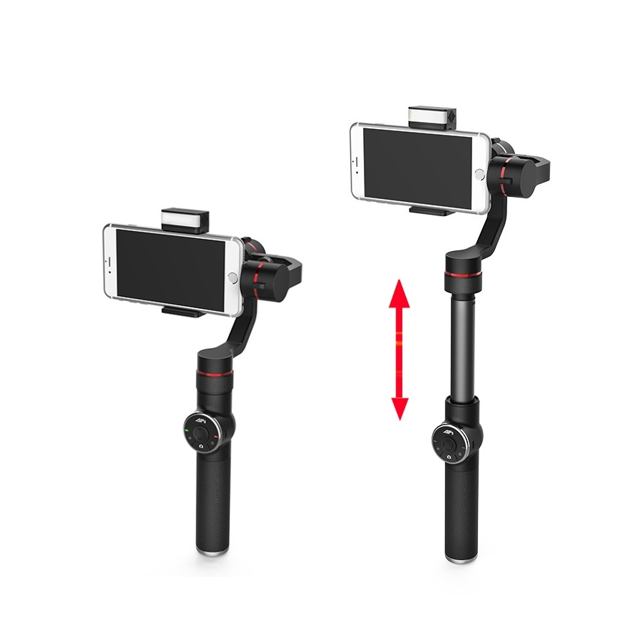 AFI V5 3 Axis Handheld Telescopic Gimbal W/ LED Fill Light Focus Adjusted For 6 Inch Smartphone