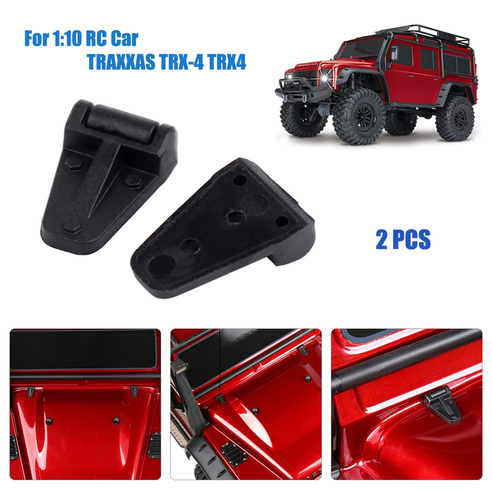 2PC Black Plastic Engine Cover Hinge for 1:10 Traxxas TRX-4 TRX4 RC Crawler Car Parts