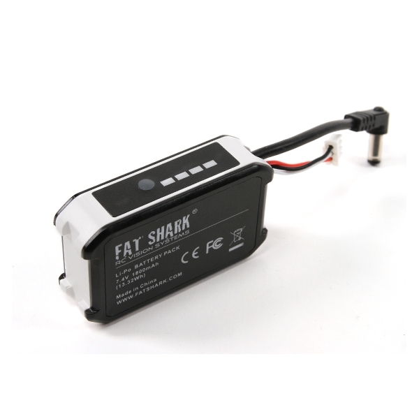 Fatshark 7.4V 1800mAh 2S DC 2.1mm*5mm Battery Pack With LED Indicator For FPV Goggles Headset