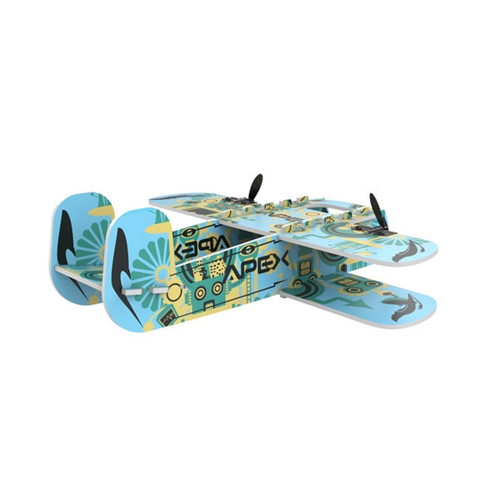 APEX K5418AK Blue WWII 2.4G 2CH DIY Micro RC Glider Airplane RTF