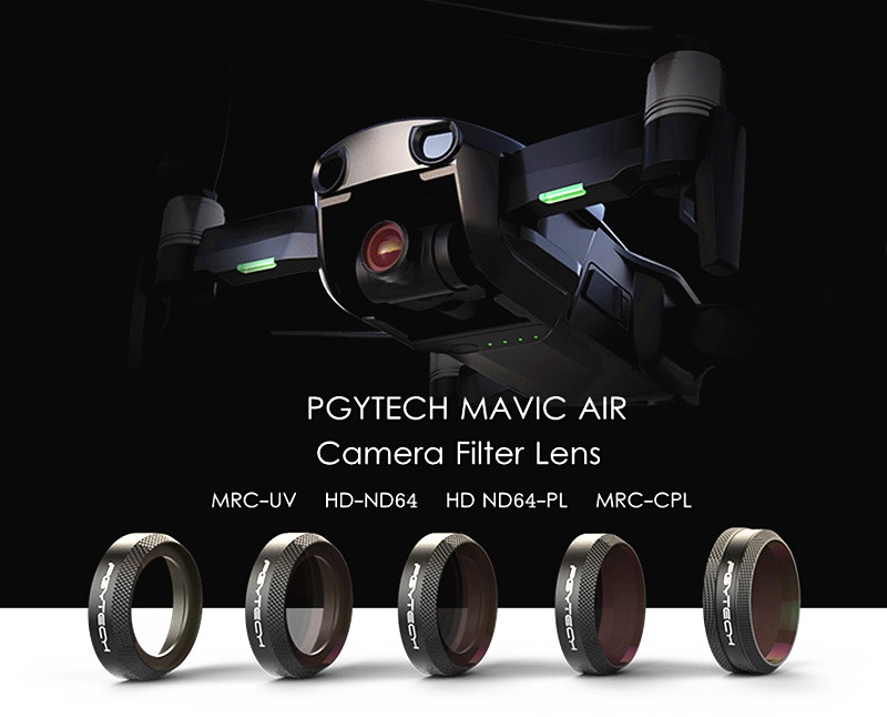 PGYTECH Camera Lens HD Filter MRC-UV ND64 ND64-PL MRC-CPL Waterproof for DJI Mavic Air Drone