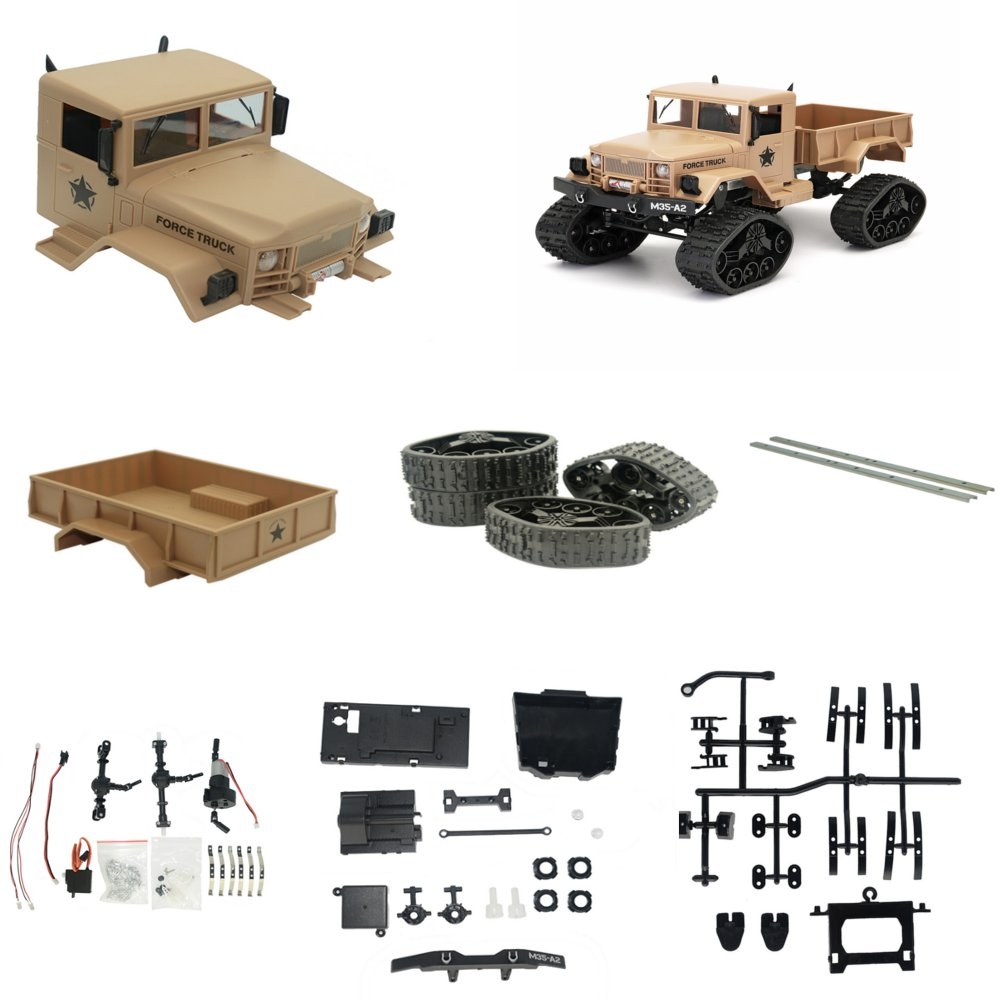 Fayee FY001B KIT 1/16 2.4G 4WD Rc Car Brushed Off-road Military Truck Snow Tires W/ 180 Motor Servo