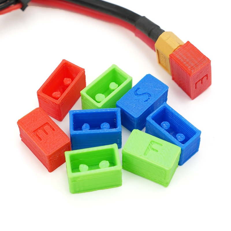 Fishbonne 3D Printed XT60 Battery Plug Protection Cap Case Green Blue Red for RC Drone FPV Racing