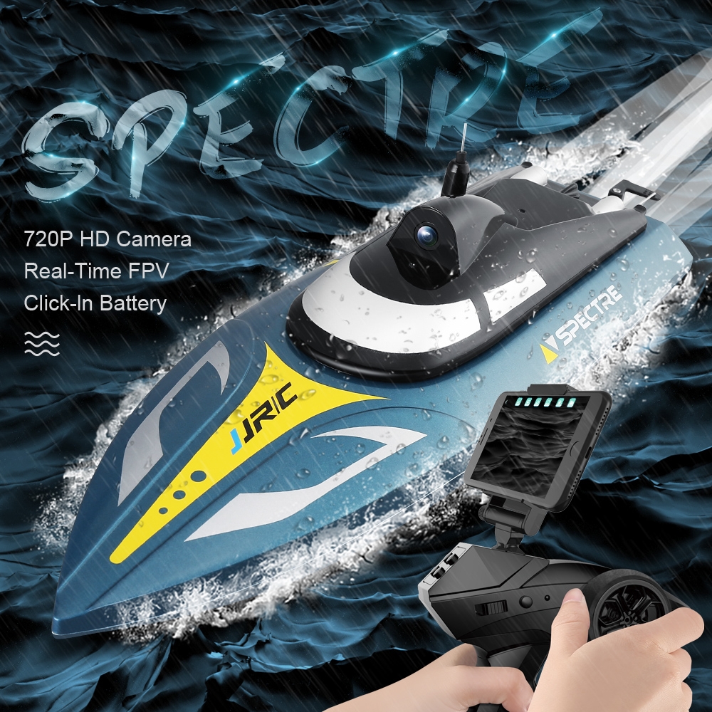 JJRC S4 Ghost 2.4G 25km/h Rc Boat 720P WIFI FPV App Control SPECTRE W/ Water Cooling System