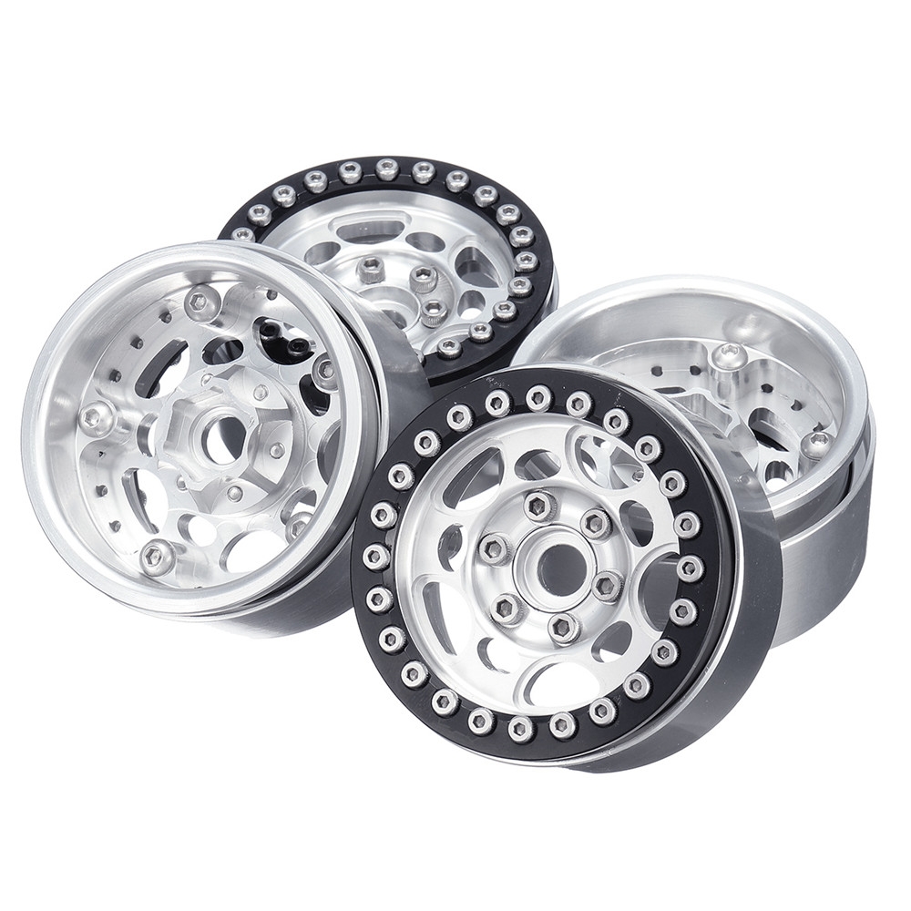 4PC 1.9inch Aluminum Beadlock Wheel Rims for 1/10 RC Crawler TRAXXAS TRX-4 #45 Car Parts