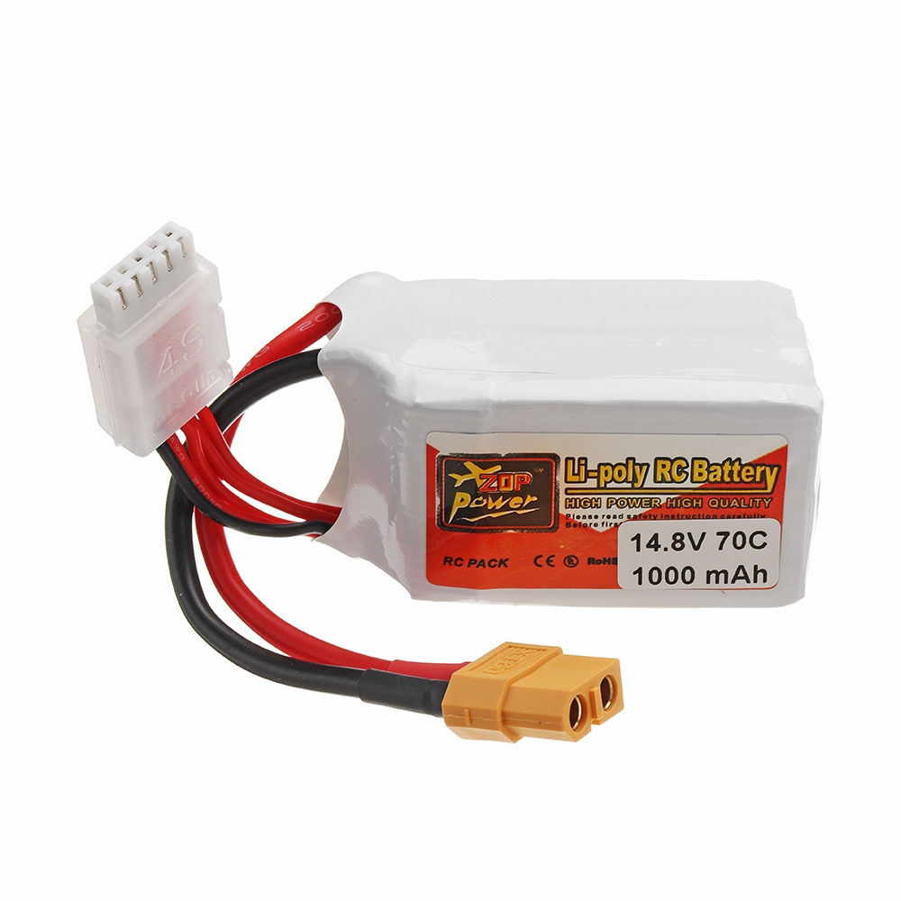 ZOP POWER 14.8V 1000mAh 70C 4S Lipo Battery With XT60 Plug For RC FPV Racing