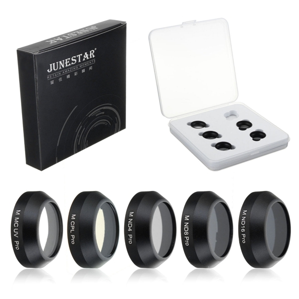 5-In-1 MCUV ND4 ND8 ND16 CPL HD Lens Filter Combo Set For DJI MAVIC Pro Drone Quadcopter