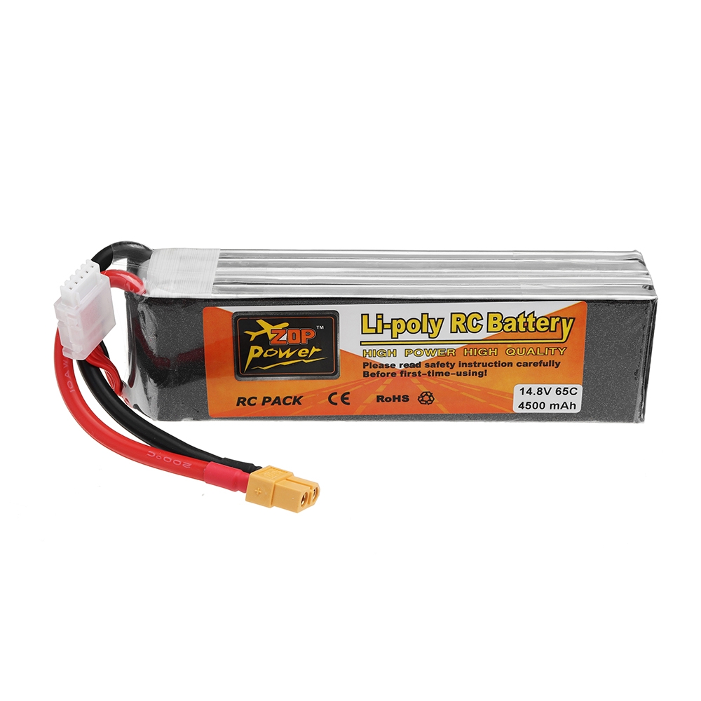 ZOP POWER 14.8V 4500mAh 65C 4S Lipo Battery With XT60 Plug For RC Models