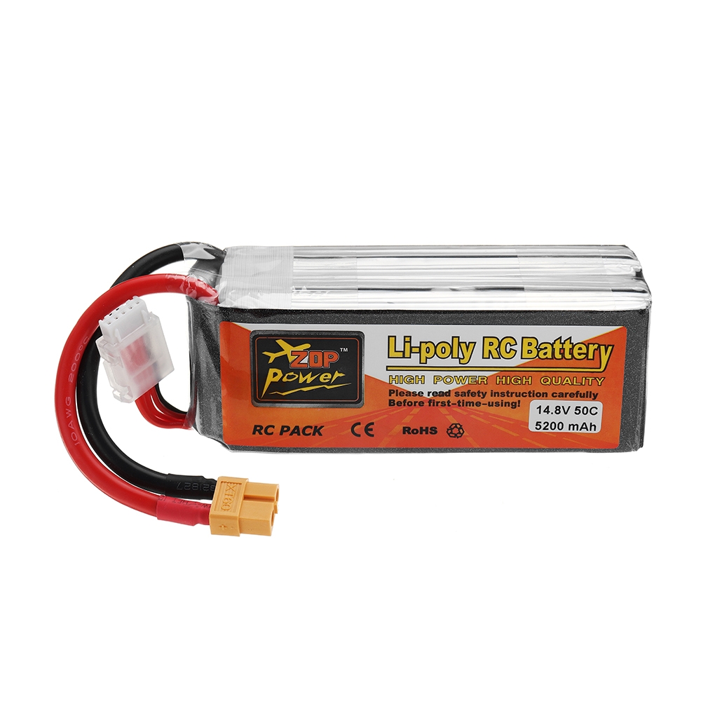 ZOP POWER 14.8V 5200mAh 50C 4S Lipo Battery With XT60 Plug